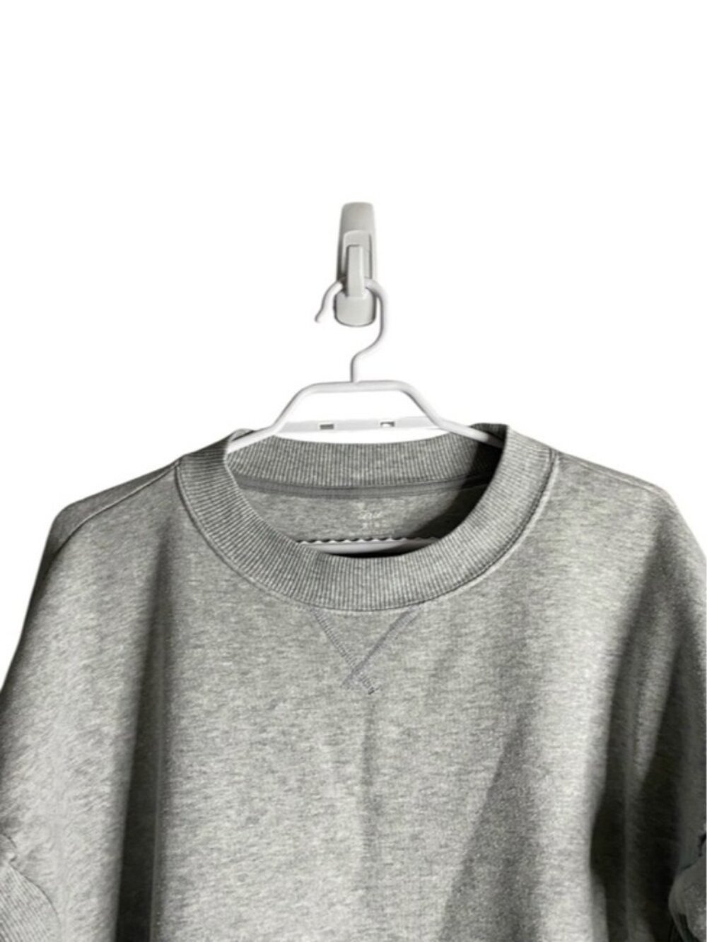 Aerie Women's Gray Oversized Crewneck Casual Wear Sweatshirt - Picture 2 of 8